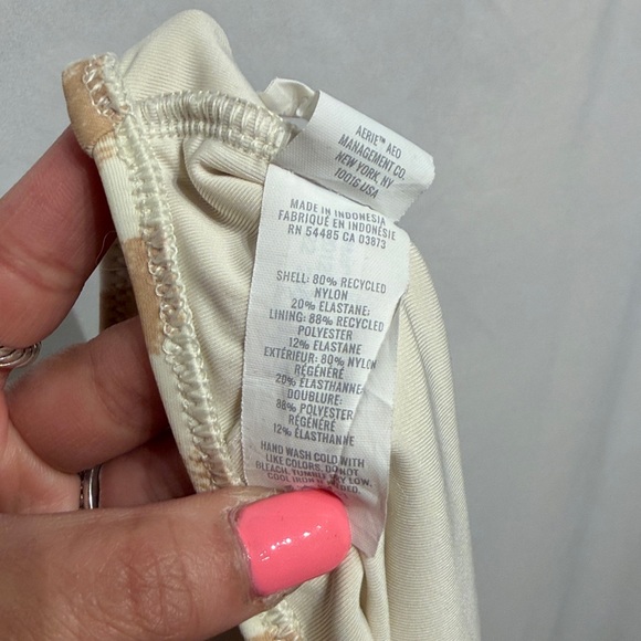 Aerie One Piece Wrap Full Coverage Leopard Bathing Suit Size Medium - Picture 11 of 11